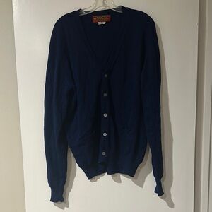 Vintage Men’s Cashmere Navy Cardigan